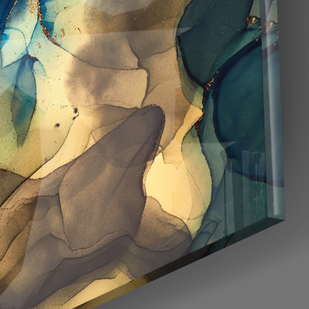 Cobalt Gold Tide panel catching window light to reveal its metallic shimmer