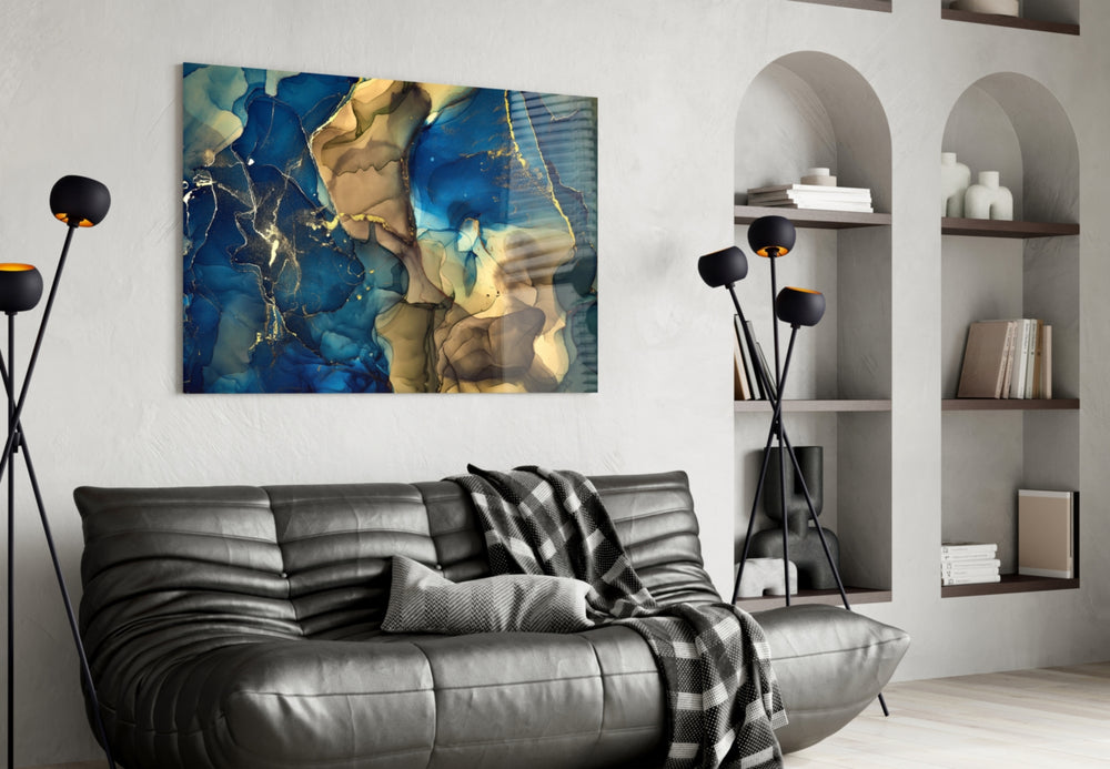 Cobalt Gold Tide panel adding editorial mood to a study