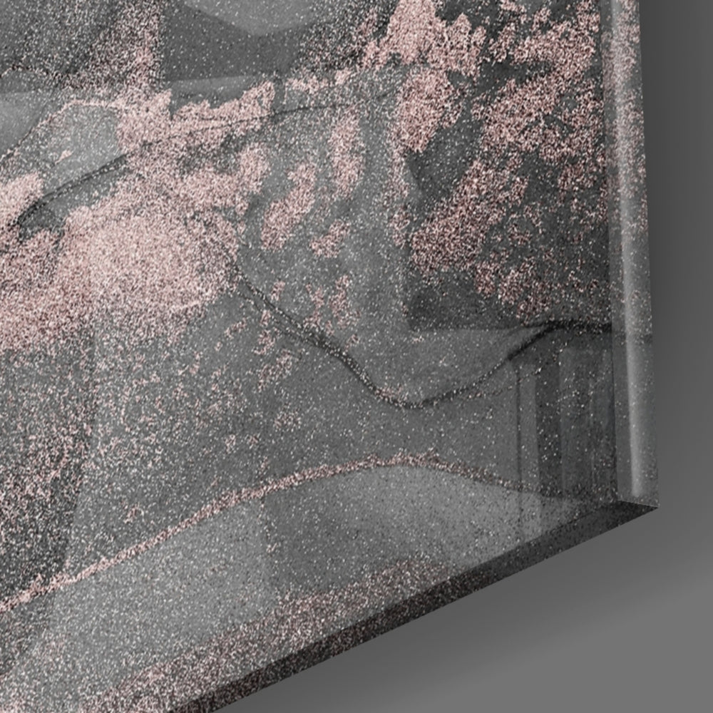 Smoke and Blush panel catching low light to reveal its tactile drift