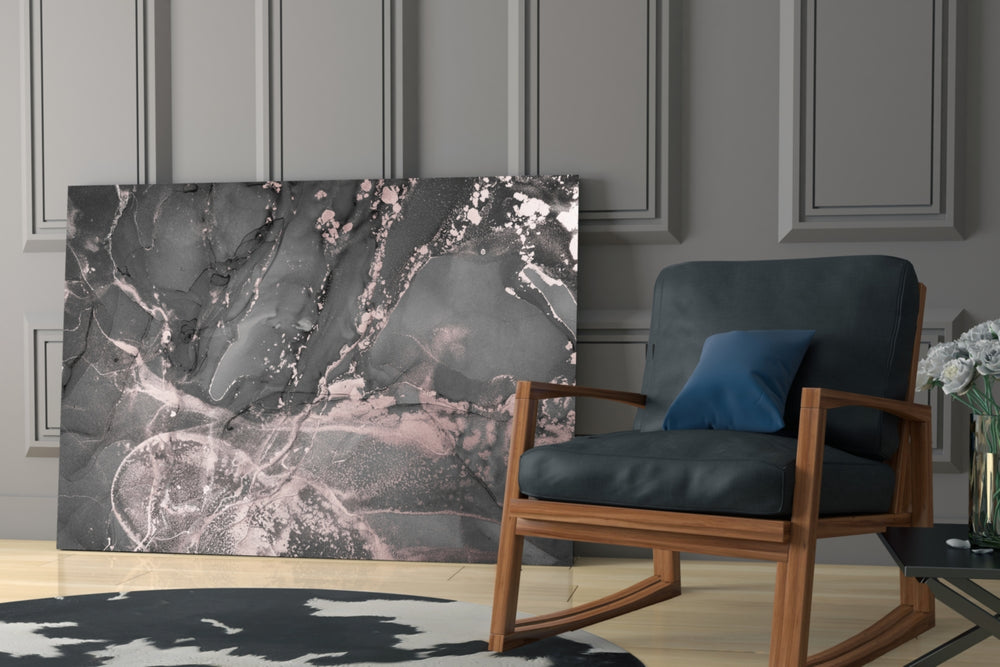 Smoke and Blush artwork anchoring a wall with moody romantic palette
