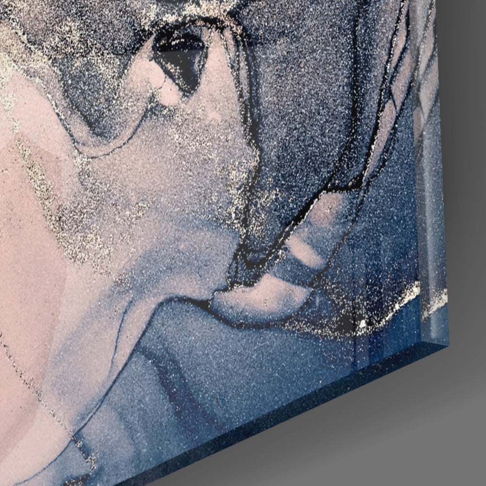 Indigo Blush panel catching window light to reveal its tactile drift