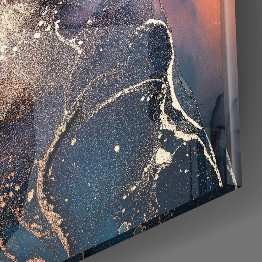 Nebula Bloom panel catching brass-light to reveal its metallic spark