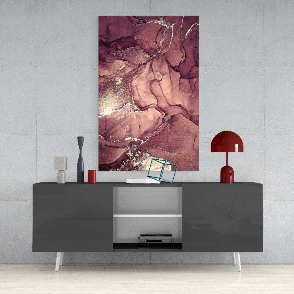 Abstract Depth Glass Wall Art.