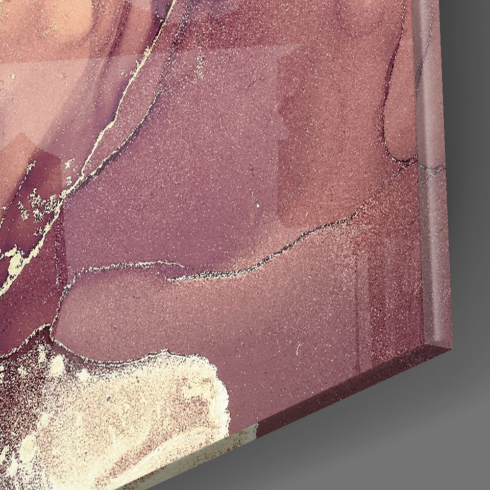 Mauve Filigree panel catching brass-light to reveal its metallic shimmer