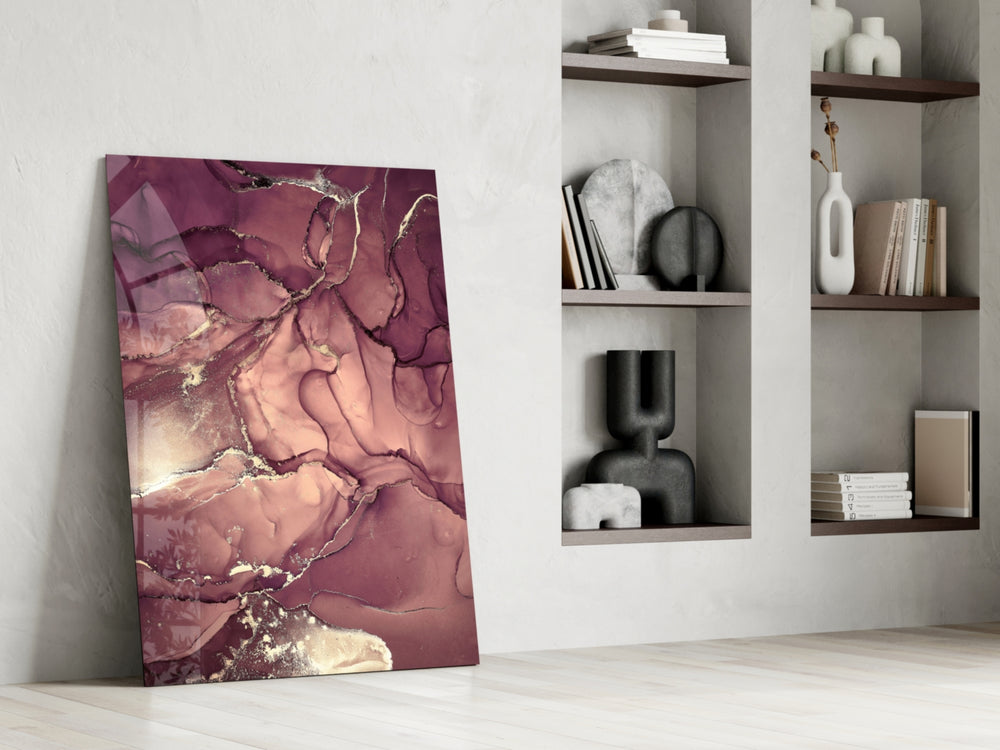 Mauve Filigree artwork anchoring a wall with romantic luxe palette