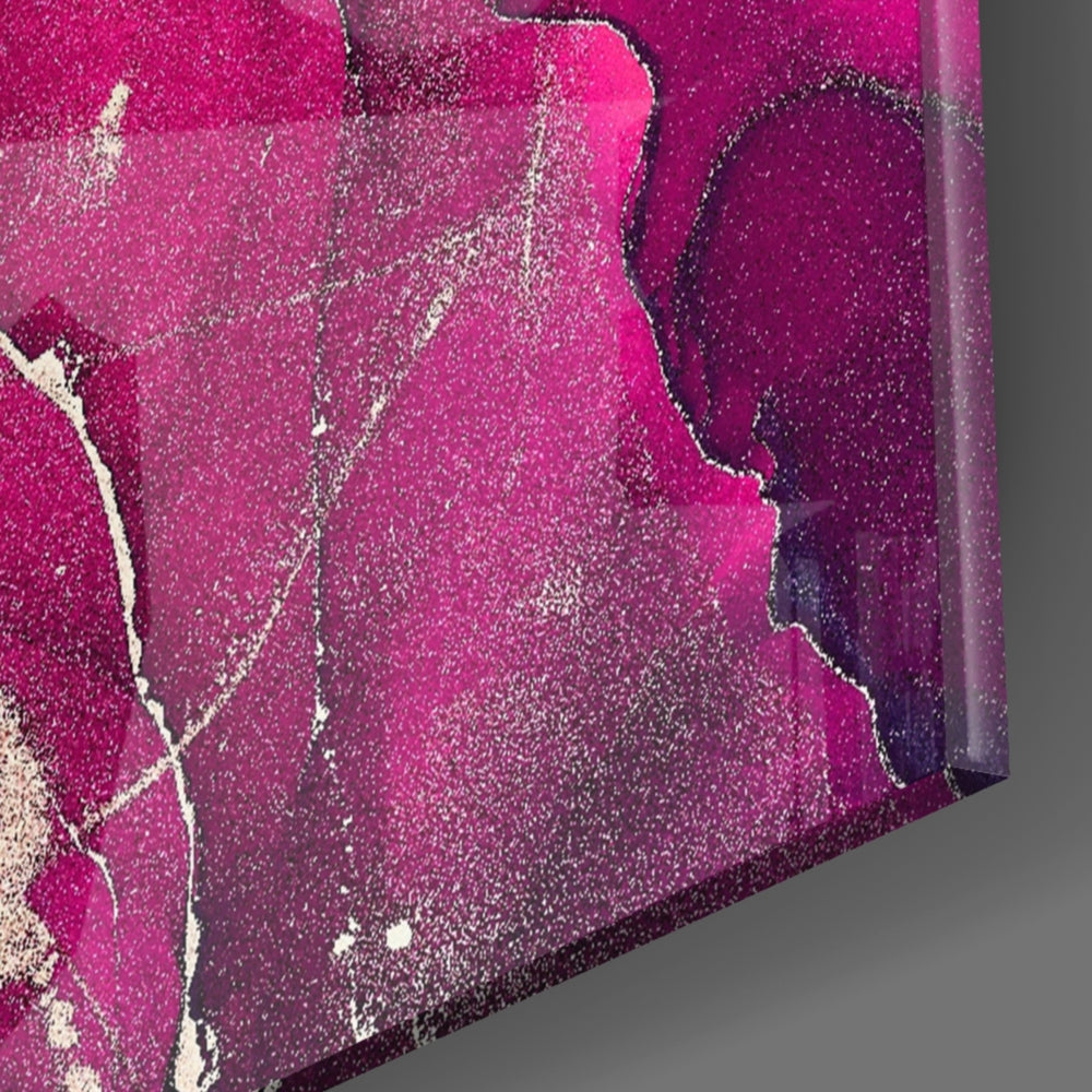 Fuchsia Smoke panel catching brass-light to reveal its tactile bloom