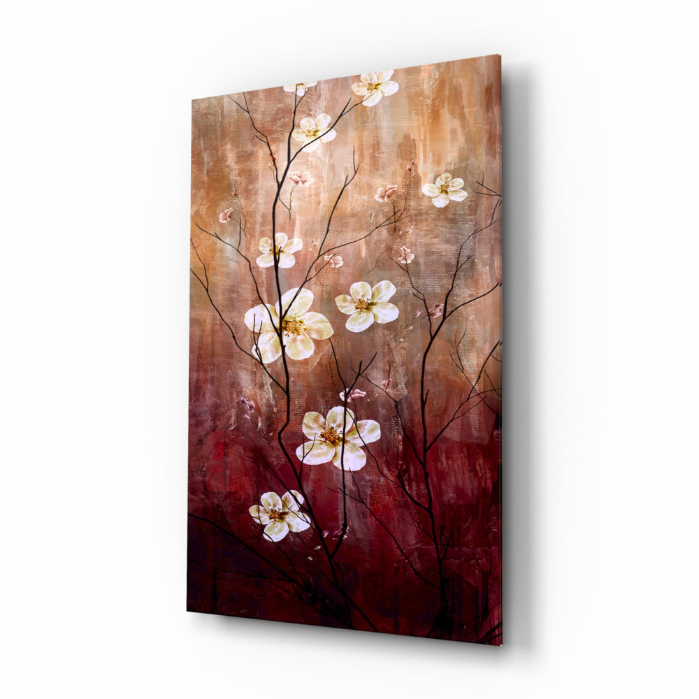 Classical-floral panel bringing romantic drama to a contemporary entryway