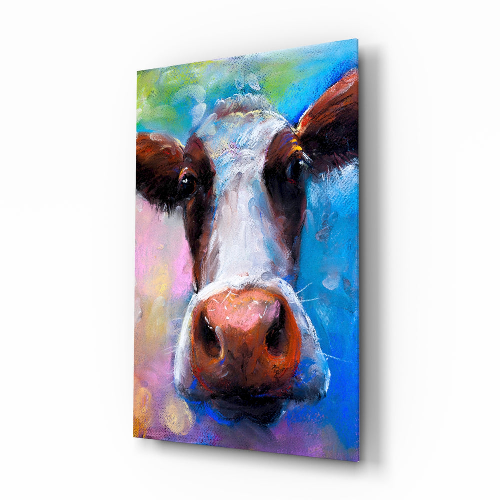 Pop-portrait panel bringing playful drama to a contemporary farmhouse