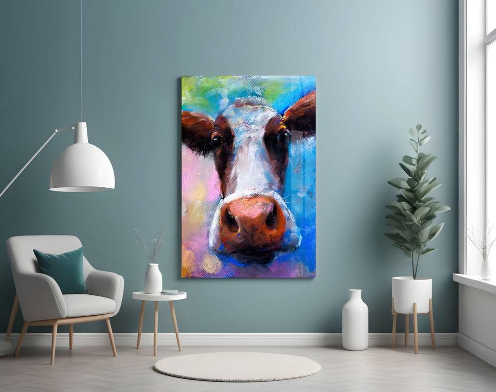 Painted Cow panel adding cheerful mood to a kids room