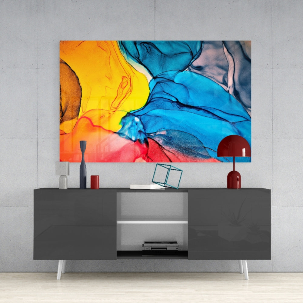 Dance of Colors Glass Wall Art.