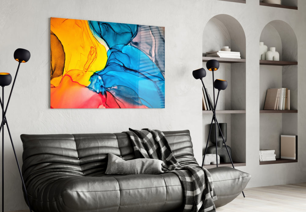 Fire and Tide panel adding editorial mood to a living room