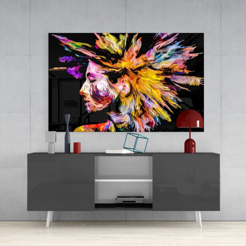 Colorful Thoughts Glass Wall Art.