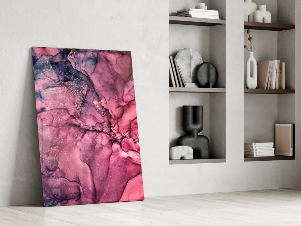 Magenta Bloom artwork anchoring a wall with romantic luxe palette
