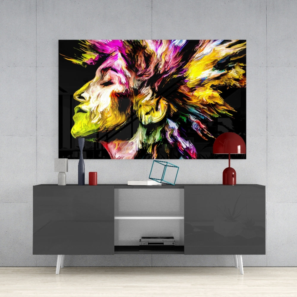 Colorful Thoughts Glass Wall Art.