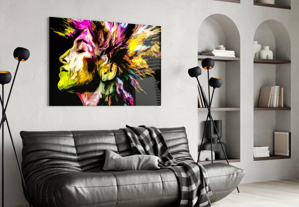 Vivid Mind panel adding editorial mood to a living room
