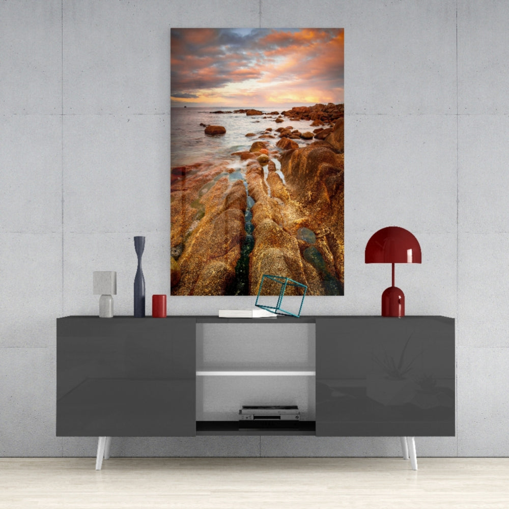 Cliffs Glass Wall Art.