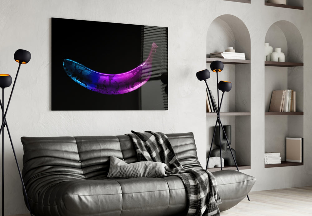 Neon Banana panel adding energetic mood to a gaming room