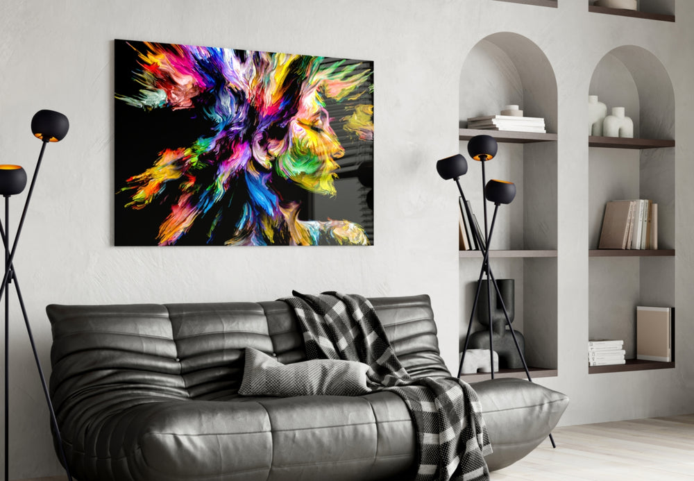 Two Minds panel adding editorial mood to a living room