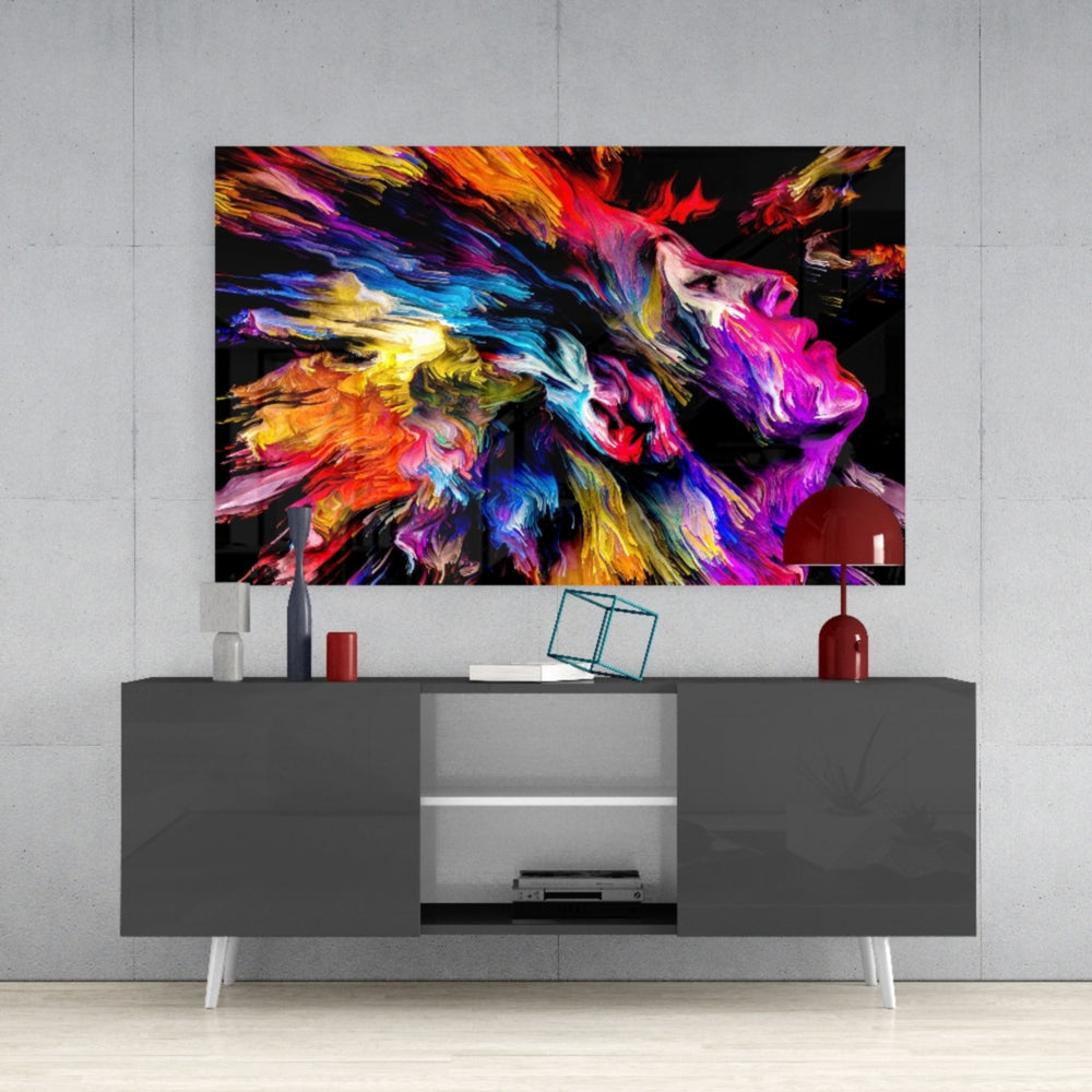 Colorful Thoughts Glass Wall Art.
