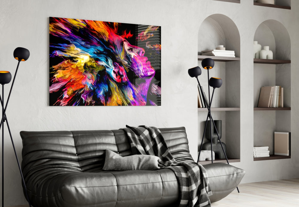 Ecstatic Mind panel adding editorial mood to a master bedroom