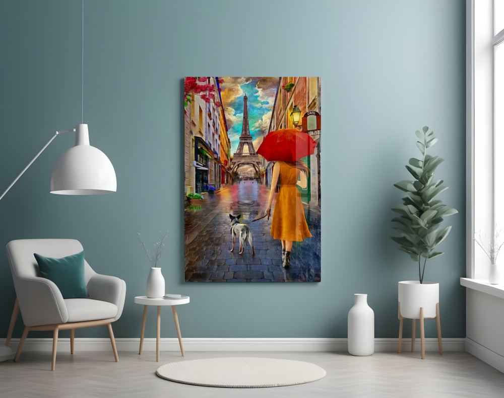 Paris Stroll panel adding editorial mood to a dining room