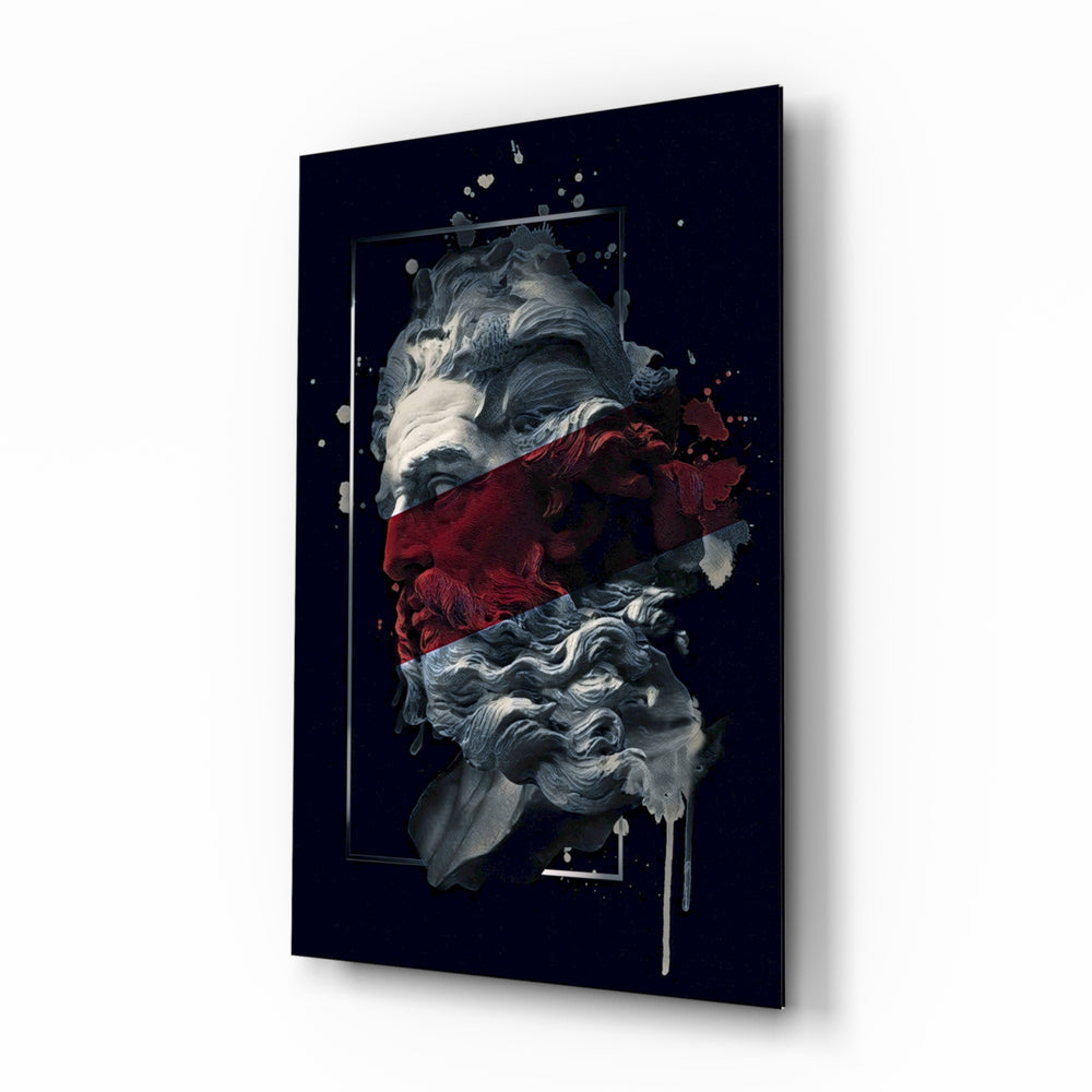 Mythic-modern panel bringing moody drama to a contemporary living space