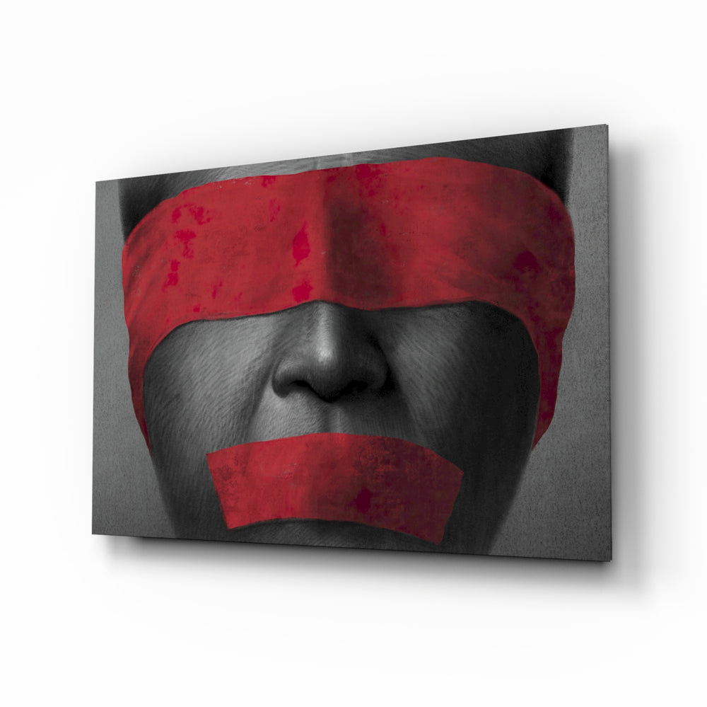 Conceptual-protest panel bringing bold drama to a contemporary living space