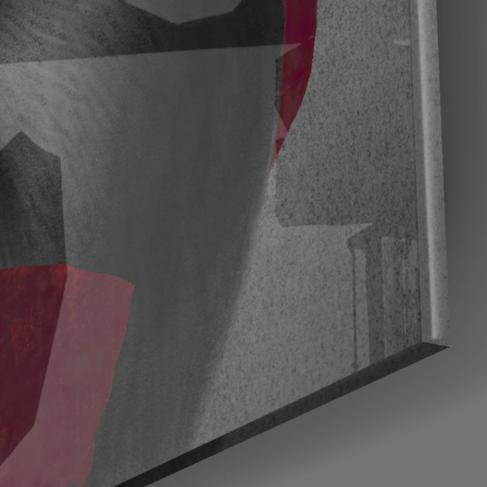 Silenced panel catching low light to reveal its tactile rough-edge