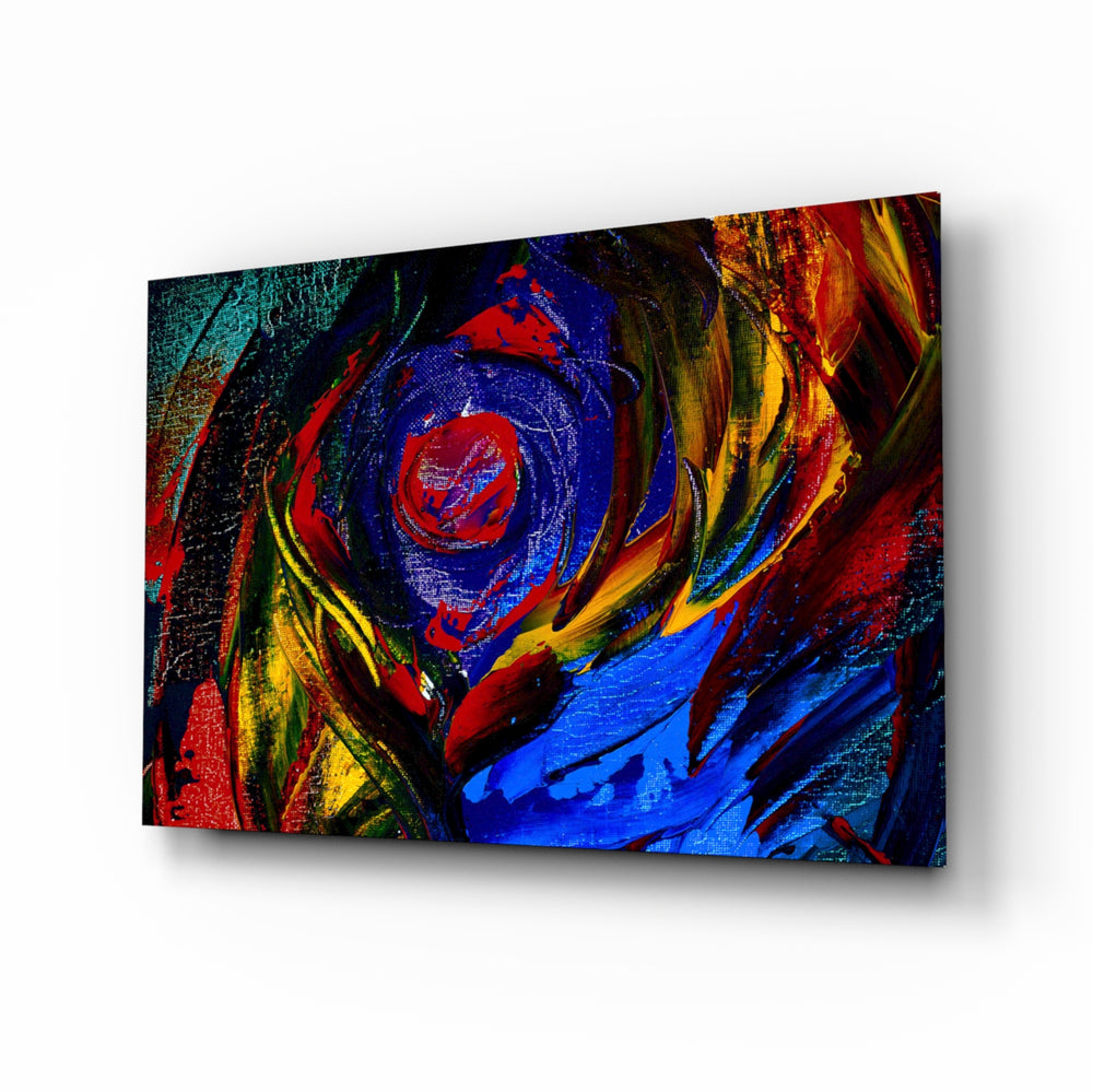 Expressionist-impasto panel bringing bold drama to a contemporary living space