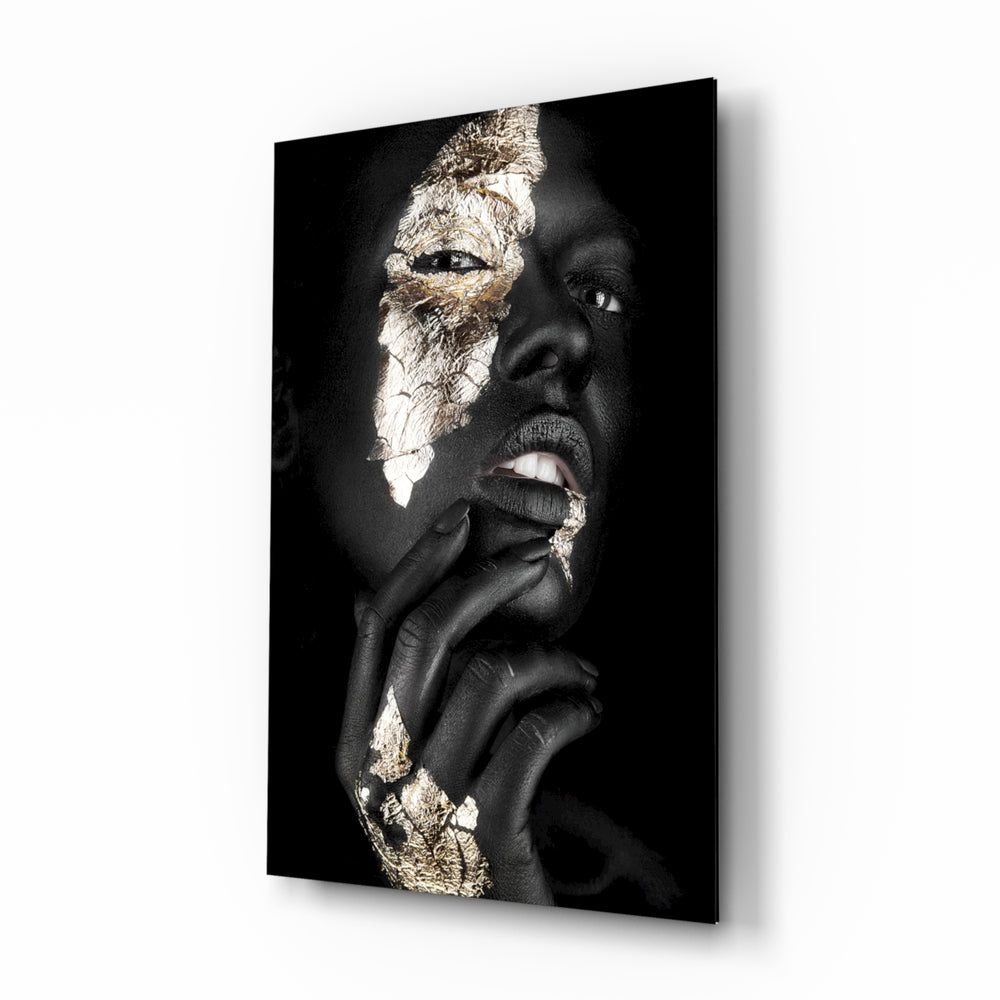 Luxe-fashion panel bringing editorial drama to a contemporary living space