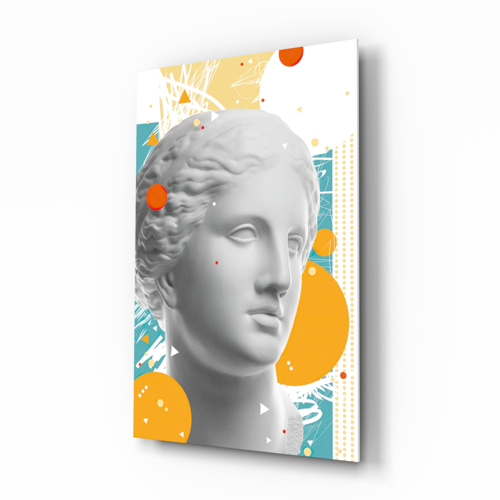 Bauhaus-collage panel bringing graphic drama to a contemporary living space