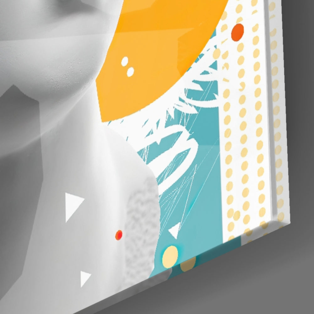 Venus Collage panel catching window light to reveal its tactile geometry