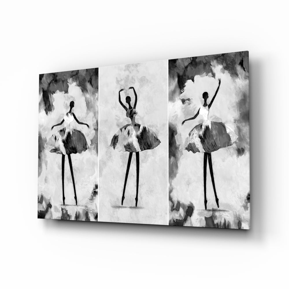 Classical-ballet panel bringing soft drama to a contemporary living space
