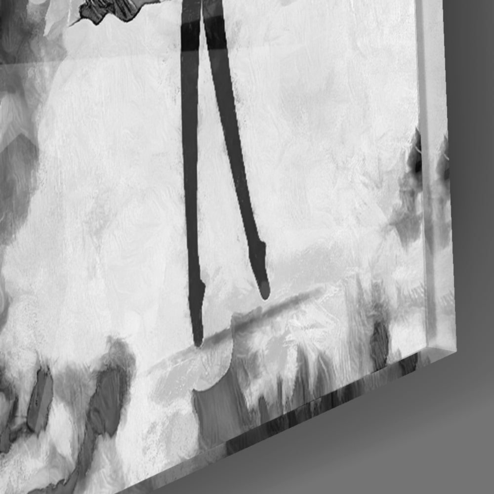 Ballet Triptych panel catching window light to reveal its tactile drift