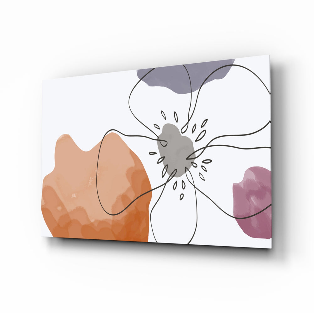 Scandi-floral panel bringing calm drama to a contemporary living space