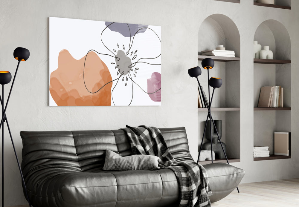 Scandi Bloom panel adding calm mood to a hallway