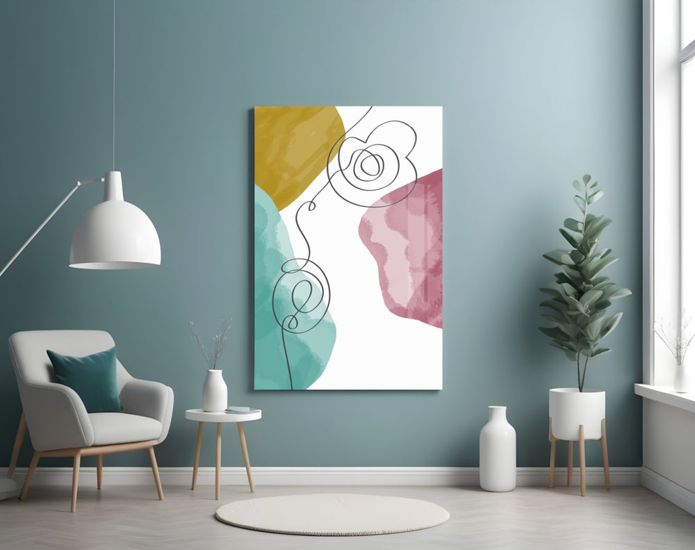 Pastel Drift panel adding calm mood to a hallway