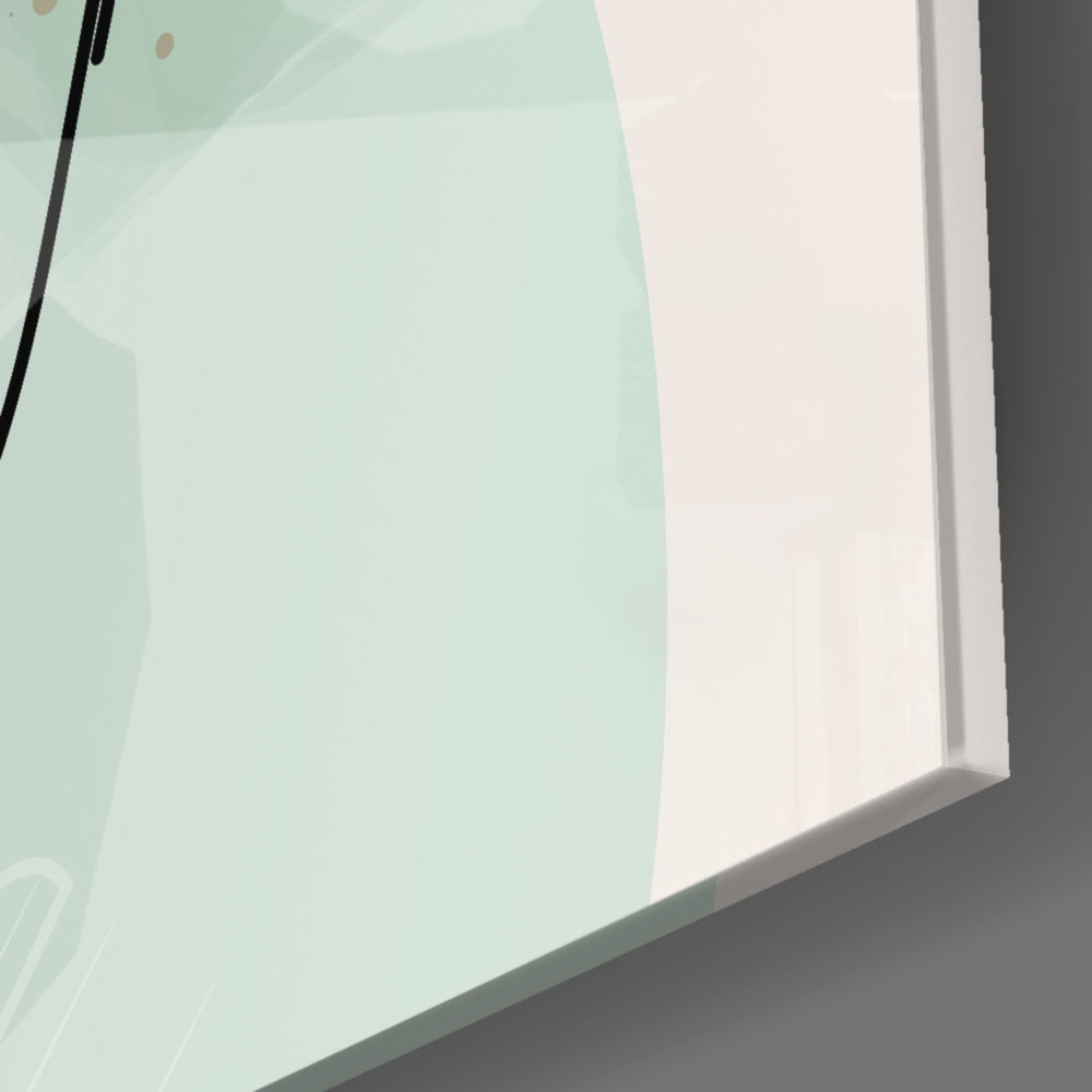 Sage Leaves panel catching window light to reveal its tactile outline