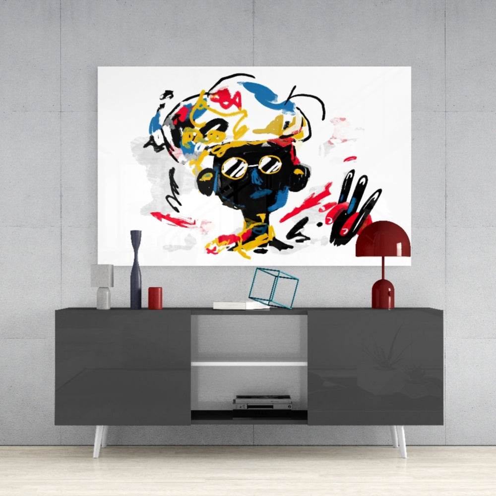 Thoughts Glass Wall Art.