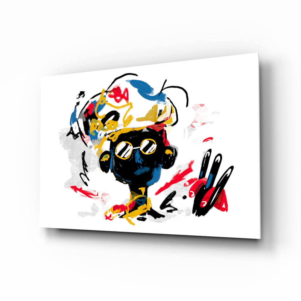 Neo-expressionist panel bringing bold drama to a contemporary living space