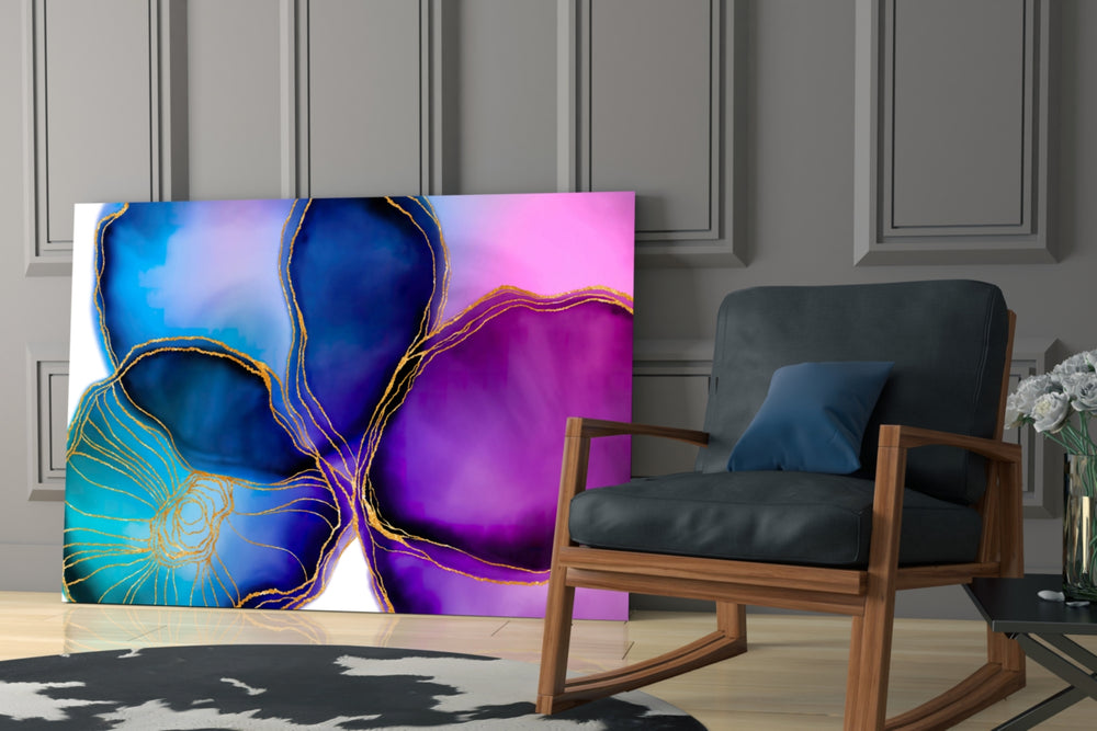 Jewel Bloom artwork anchoring a wall with jewel romantic palette