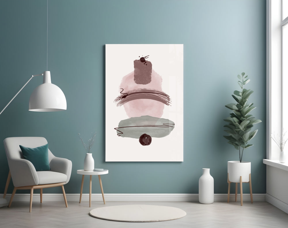 Wabi Mauve panel adding calm mood to a hallway
