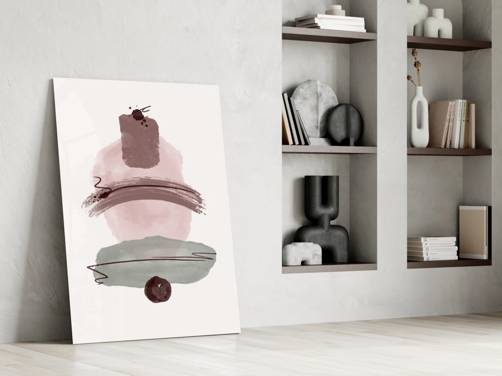 Wabi Mauve artwork anchoring a wall with wabi-sabi soft palette