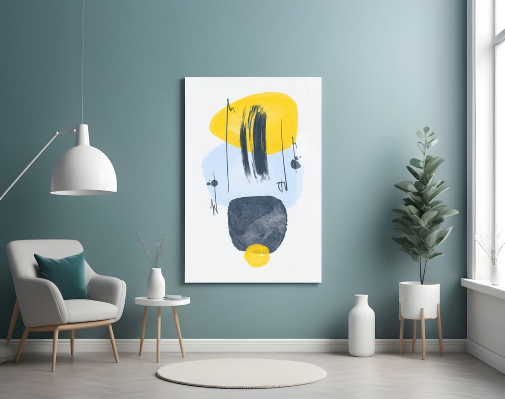Mustard Wabi panel adding calm mood to a kids room