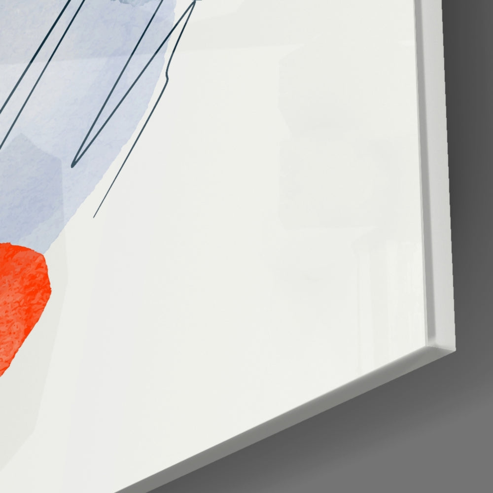 Abstract Shapes Glass Wall Art.