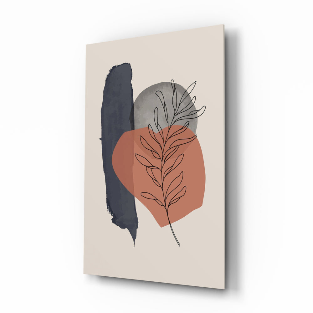Scandi-botanical panel bringing calm drama to a contemporary living space