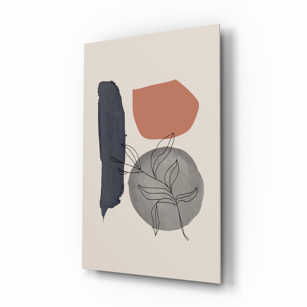 Scandi-botanical panel bringing calm drama to a contemporary nook