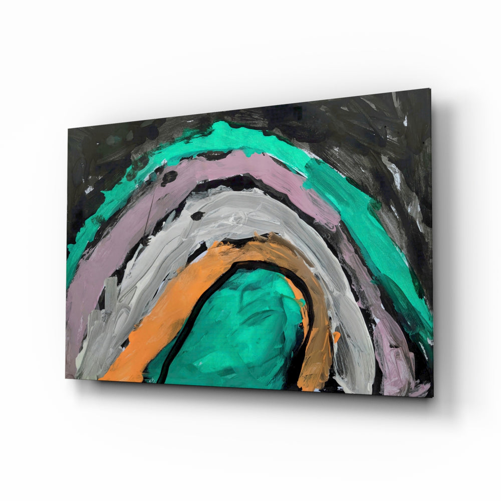 Expressionist-impasto panel bringing bold drama to a contemporary living space