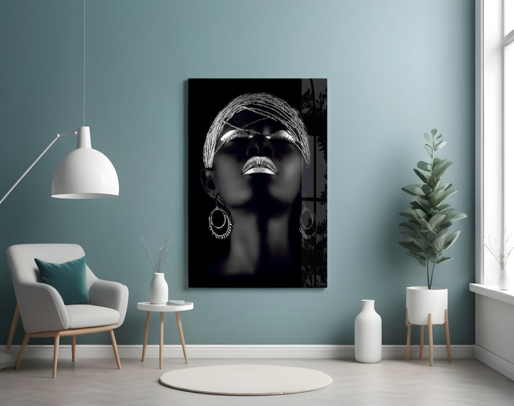 Silver Crown panel adding editorial mood to a living room