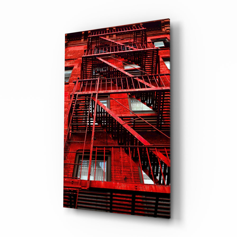 Selective-color panel bringing bold drama to a contemporary urban lounge